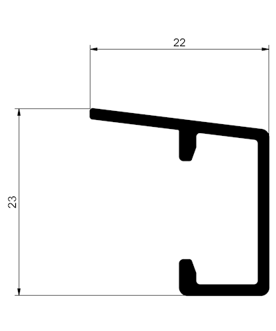 AWP 204 Skrå bundkarm - 6000 mm