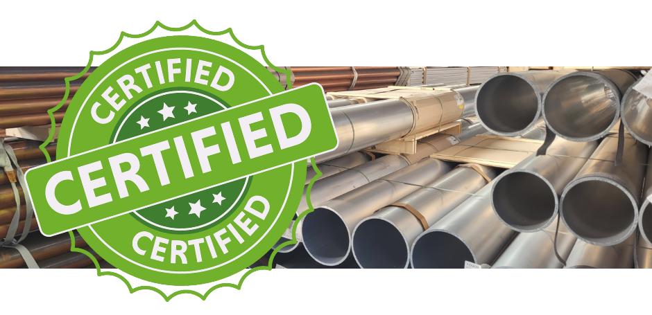 Certifikater og erklæringer - aluminium, rustfrit stål og kobber